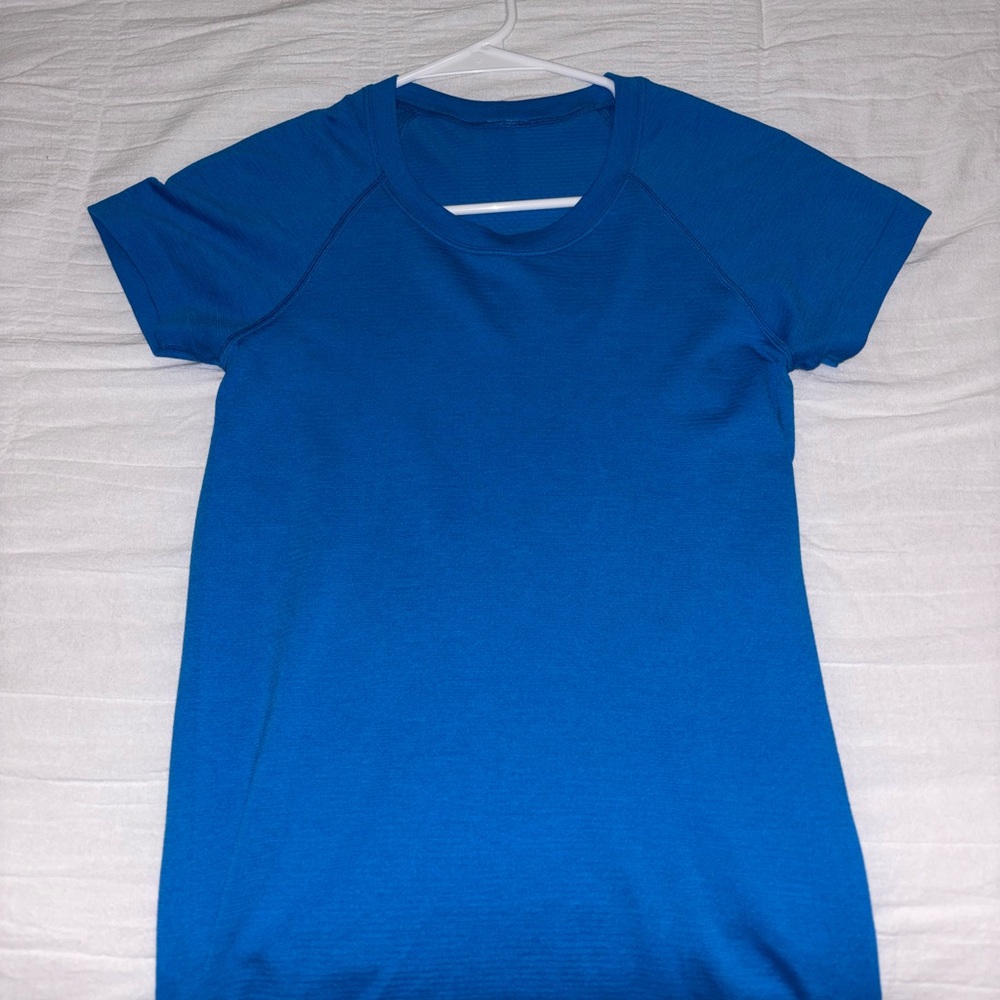 lululemon poolside blue short sleeve swiftly tech size 4